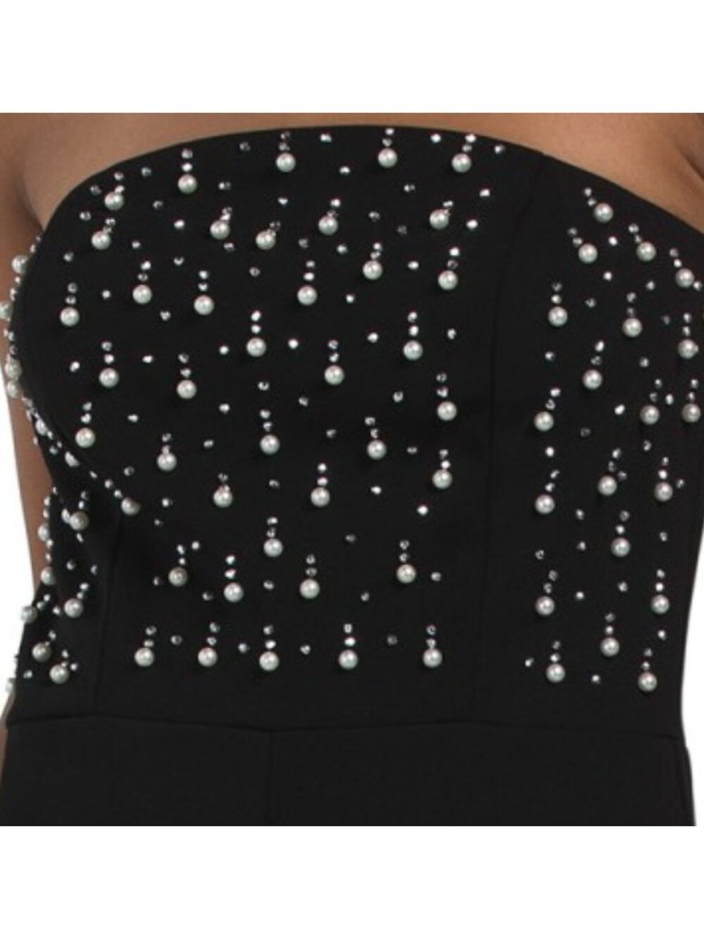 OLEG CASSINI Made In Usa Faux Pearl Jumpsuit - Picture 3 of 3
